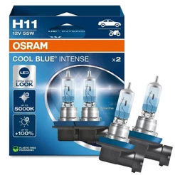 Par Lâmpada Osram H11 55W 12V Halógena Cool Blue Intense Luz Branca Xenon Farol Carro Potente Automotiva