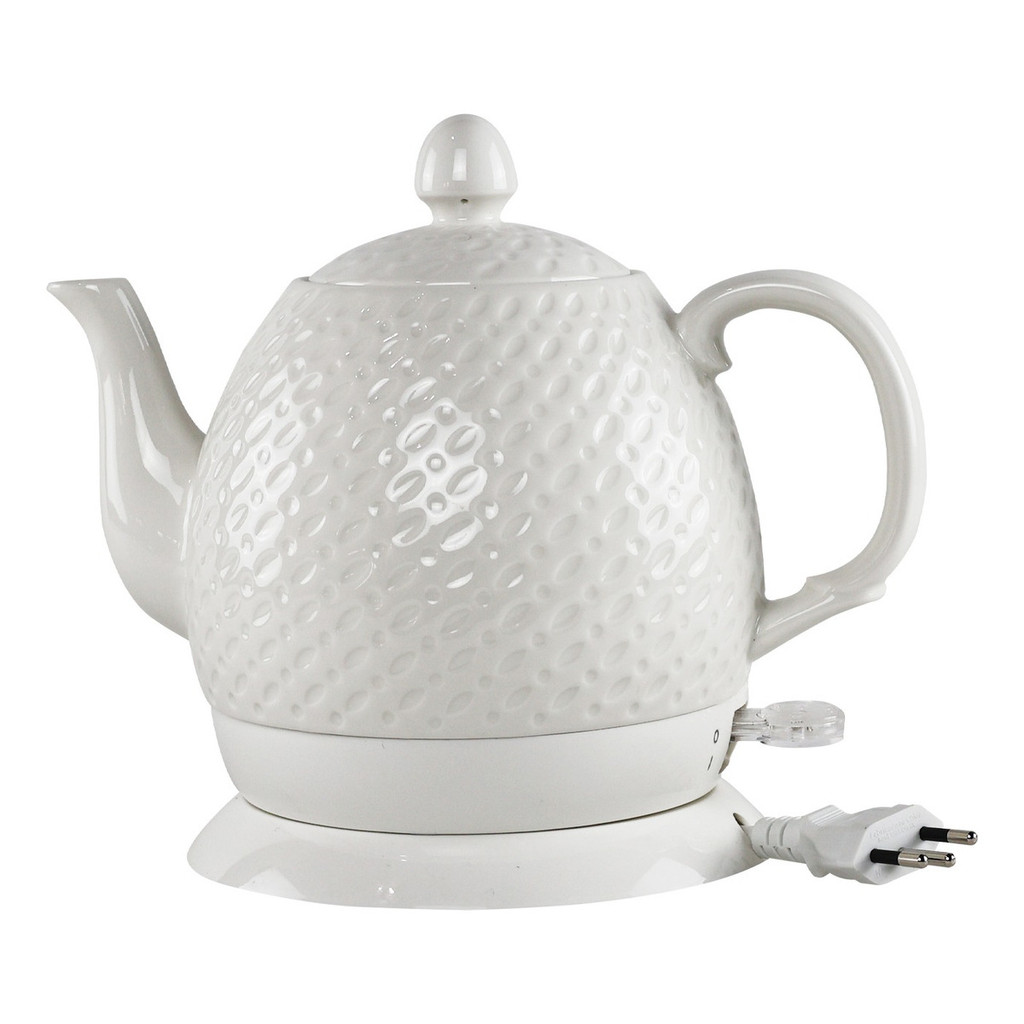 Chaleira Elétrica Porcelana Vintage Elegance 1,5L Branca 127V