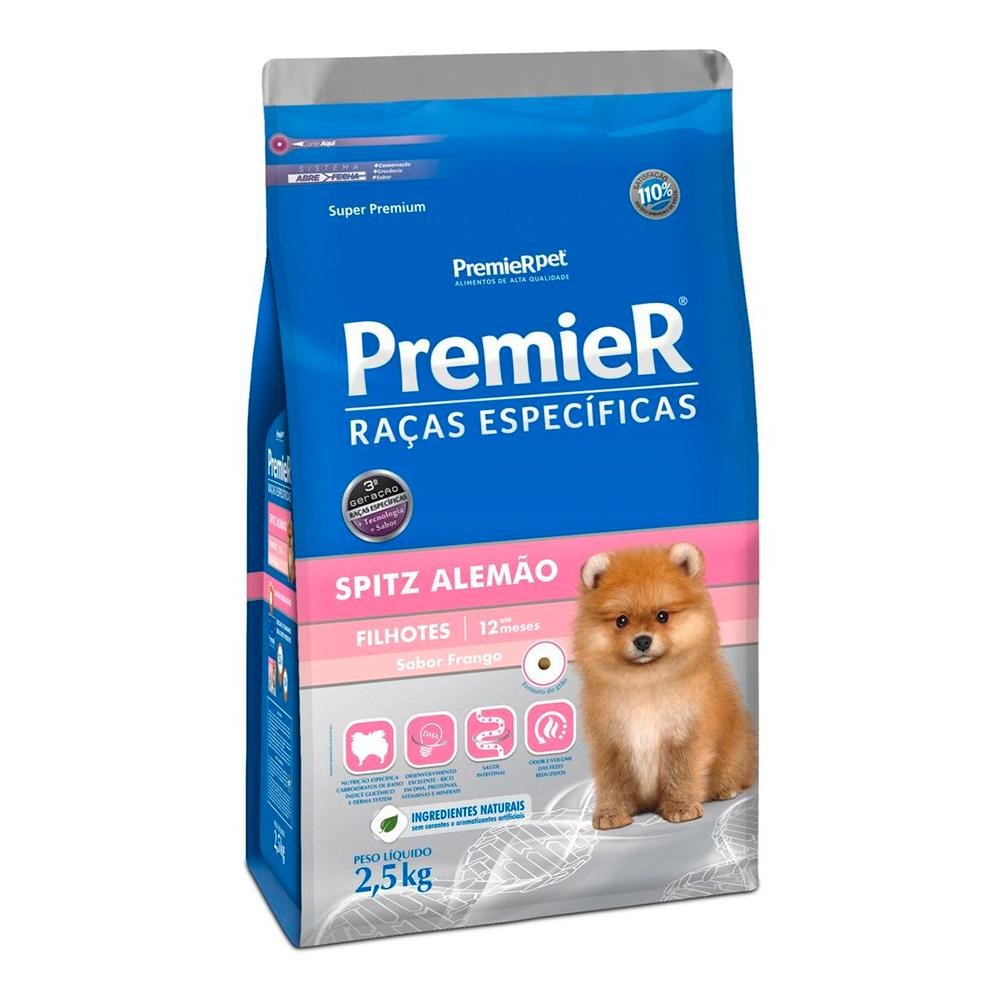 Ração Seca Premier Raças Específicas Spitz Alemão Sabor Frango Para Cães Filhotes 2,5Kg em Oferta na Shopee
