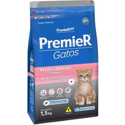 Ração Premier Gatos Filhotes Pelos Longos Ambi Interno 1,5Kg