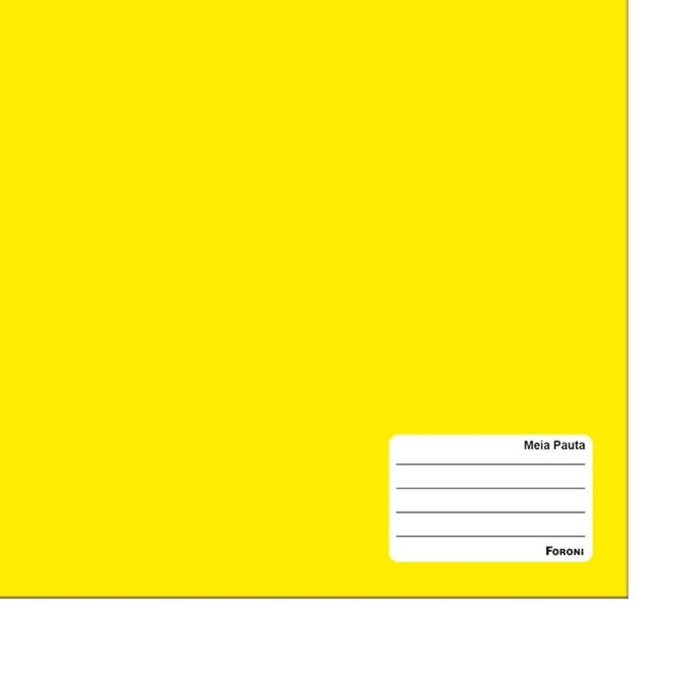 Caderno Brochura 24,8x19cm Meia Pauta 96 Folhas Class Amarelo Foroni · foto 2