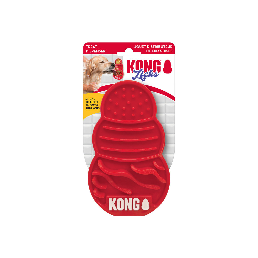 Brinquedo Recheável KONG Licks | Dispenser de Petiscos para Cães
