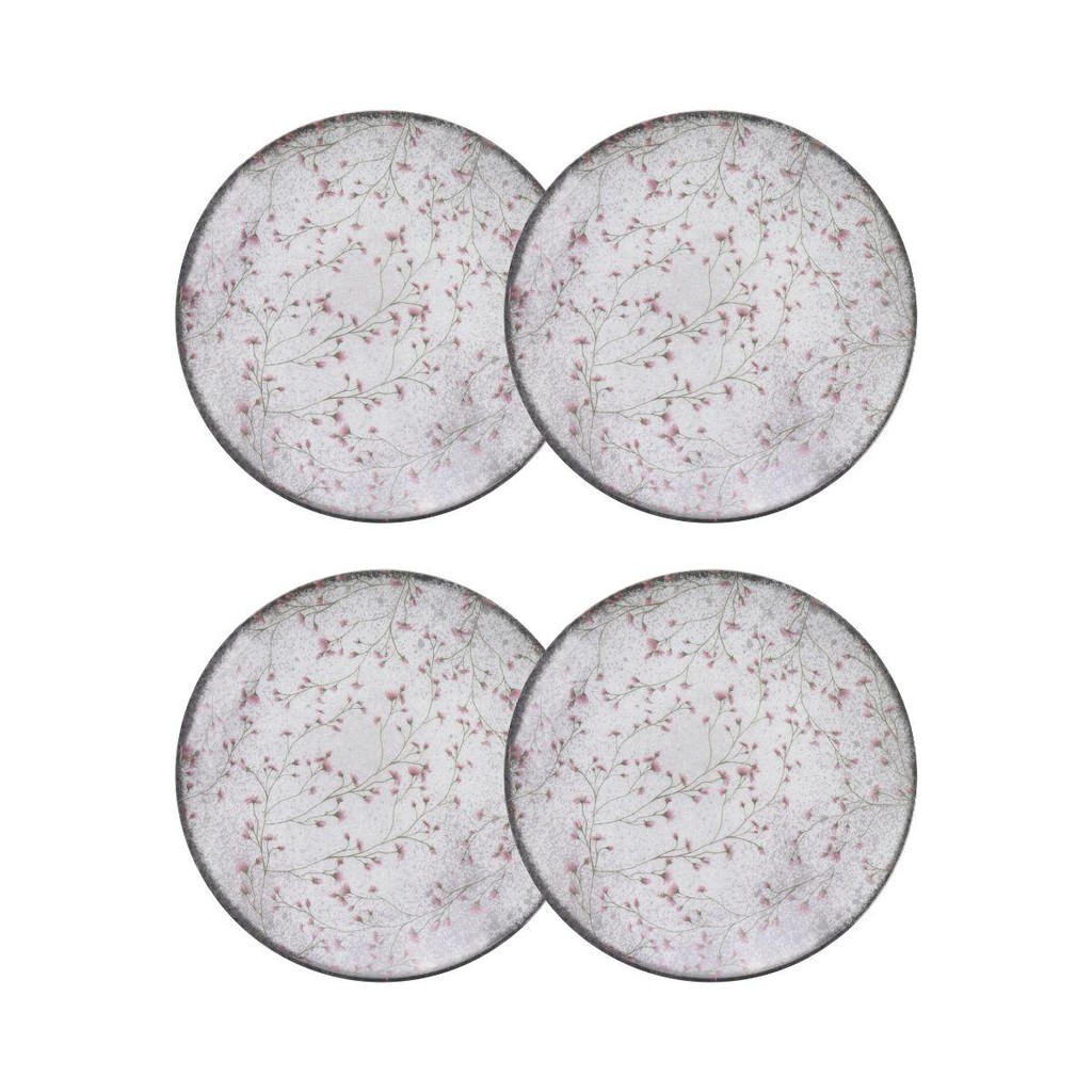 Conjunto 4 Pratos Sobremesa 19cm Porcelana Floralis Tramontina em Oferta na Shopee