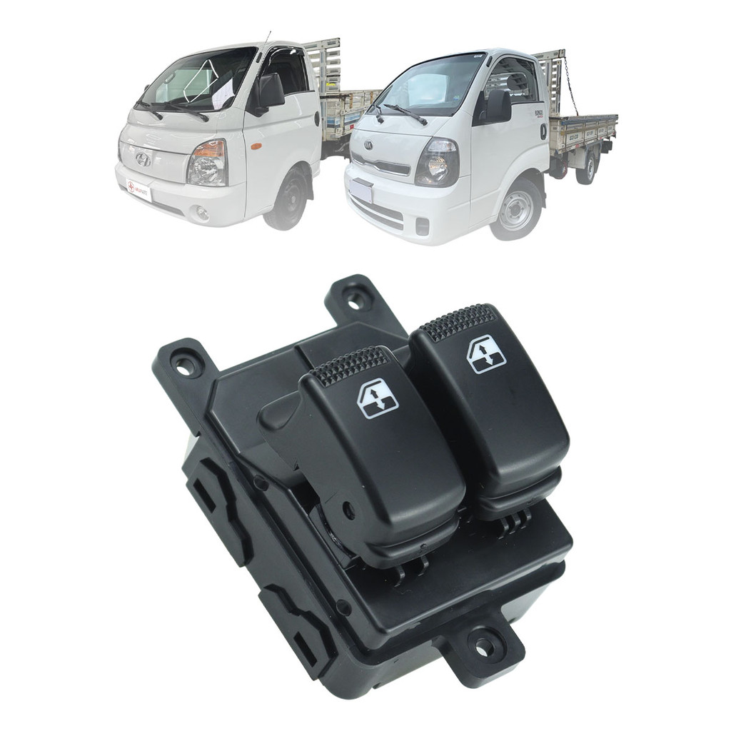 Interruptor Vidro Elétrico Motorista Hyundai HR 2005 a 2022 Botão Lado Esquerdo Compatível Bratus