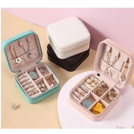 Kit 10  Mini Porta Joia De Bolsa Para Viagem Portátil/Caixa De Armazenamento/Bolsa/Anel/Colar-BYB