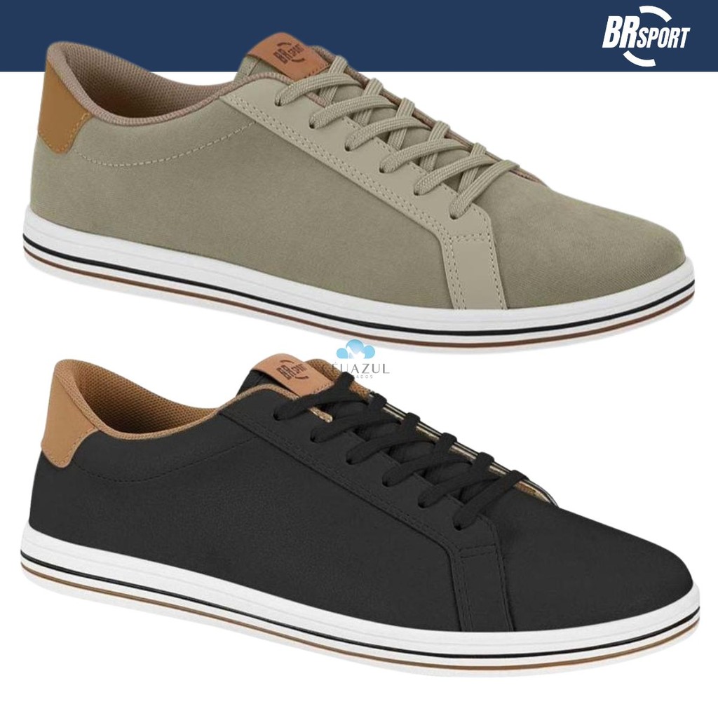 Tênis Casual Masculino BR Sport Leve Estiloso Moderno Antiderrapante em Oferta na Shopee