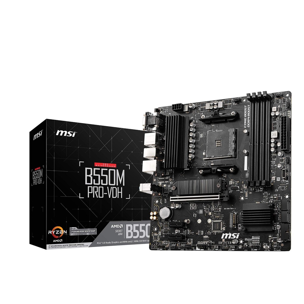 Placa-mãe MSI B550M PRO-VDH Micro-ATX MB6468, compatível com processadores AMD Ryzen série 5000/4000G/3000, soquete AM4,