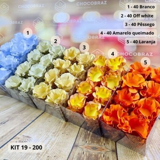 KIT 200 Forminhas De Doces Festa 5 Cores PESSEGO + AM QUEIMADO + LARANJA + OFF WHITE + BRANCO em Oferta na Shopee