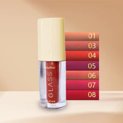 Batom Líquido Aveludado Velvety Glass Ruby Rose Alta Cobertura Uniforme Vitamina E Longa Duração