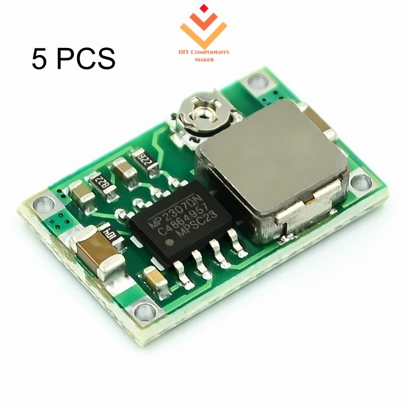 5 Pçs Mini 360 DC-Buck Conversor Step Down Módulo LM2596 Potência Do Carro 4.75V-23V Para 1V-17V