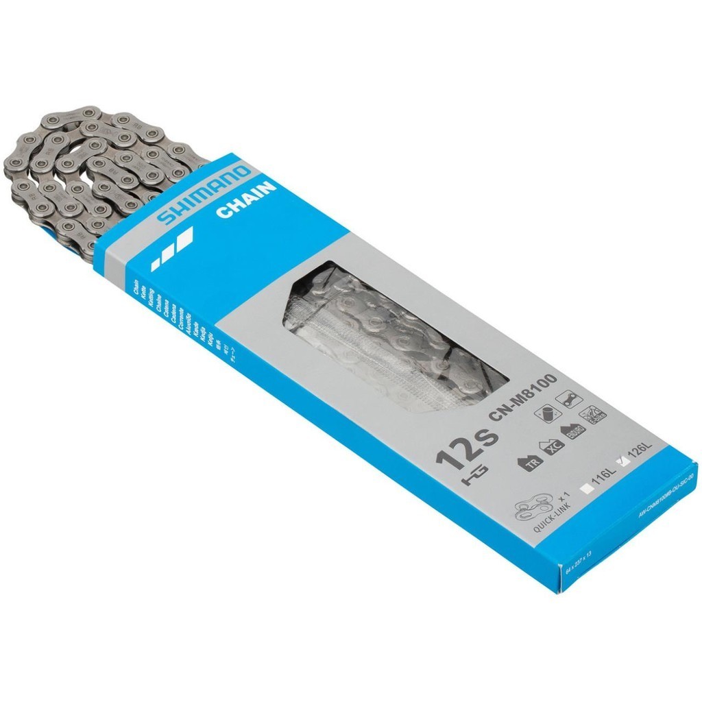 Corrente Bicicleta Shimano XT M8100 12 Velocidades 126 elos Serve Deore SLX XTR 12v
