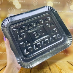 10~50 BANDEJA PARA BOLO LAMINADA PRATA N° 03 30X24 CM
