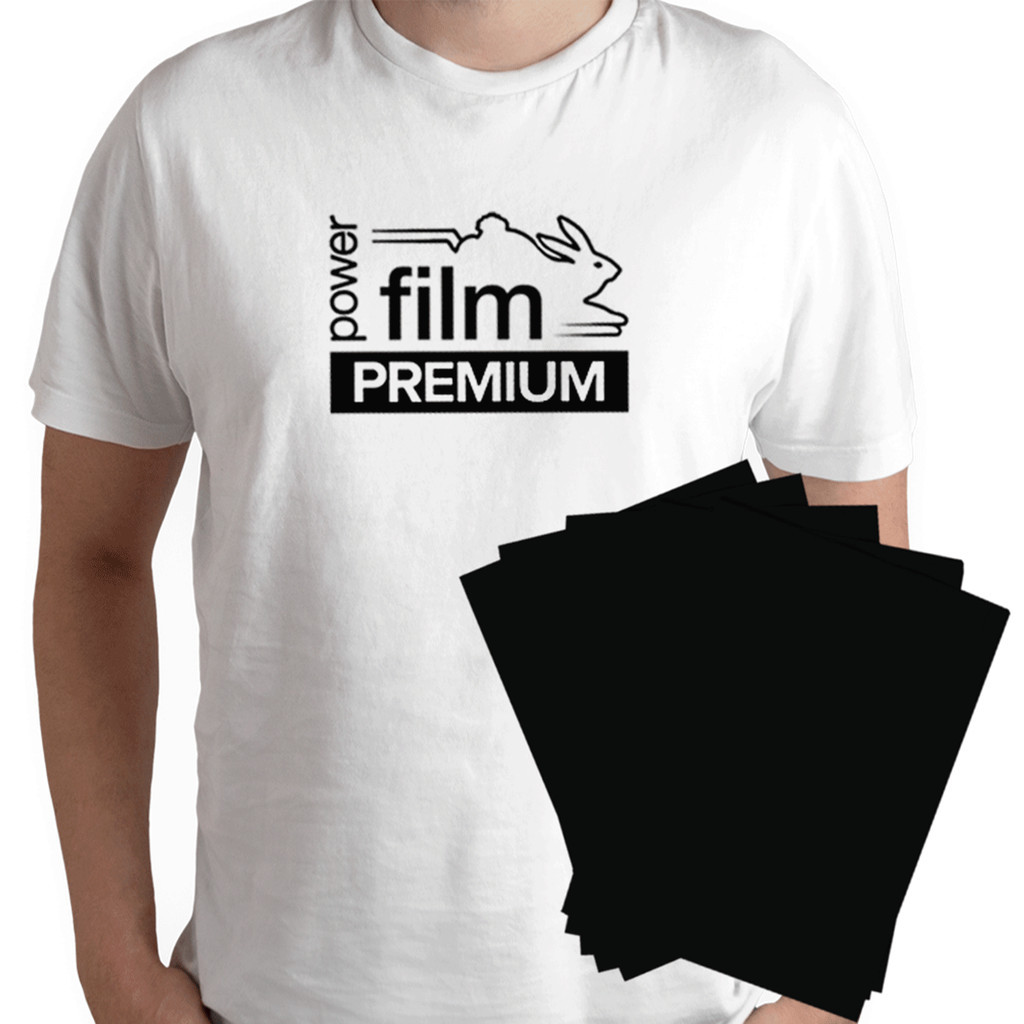 Filme de Recorte Power Film Premium A3 Preto - 5 Folhas adesivo para roupa termocolante , adesivo termocolante , adesivo termocolante para tecido , termocolante para roupa , termocolante para tecido