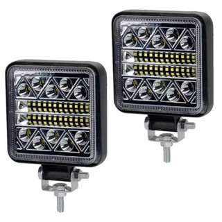 Farol de Milha Quadrado Kit 2 Un Led Padrão Universal 102W Bivolt Carro Jeep Caminhonete Caminhão em Oferta na Shopee