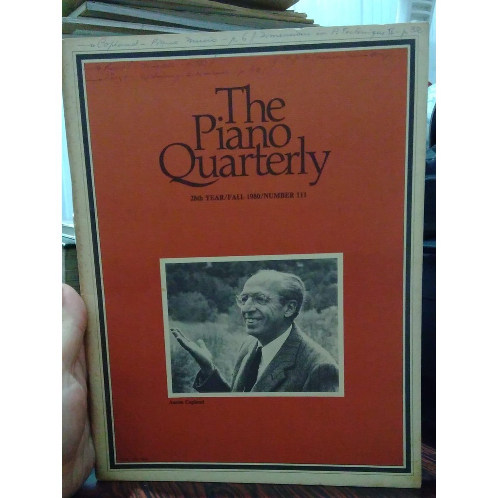 The Piano Quarterly - 28th Year/Fall 1980 - Number 111 de Aaron Copland