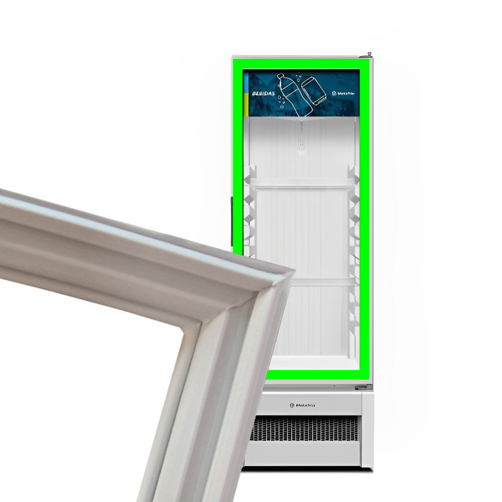 GAXETA EXPOSITOR VERTICAL PARA METALFRIO VB65 VB65R 64X143 CANALETA CINZA