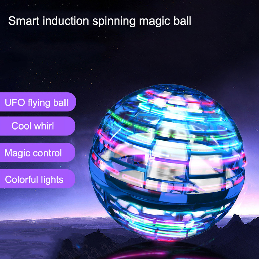 O Mais Novo Bumerangue Voador De Bolas Giratório De Brinquedos De Controle Manual Drone 360 ° Mini Ovni Com Luzes LED Para Crianças Presentes De Aniversário Engraçados