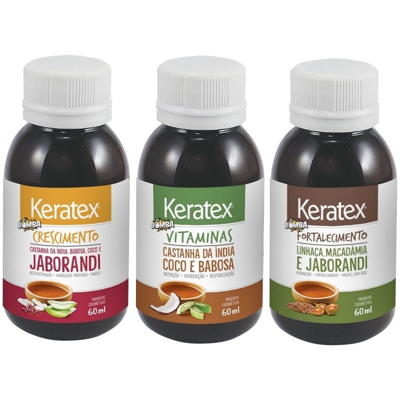 Bomba Tratamento Capilar Keratex 60 ml - Escolha em Variação em Oferta na Shopee