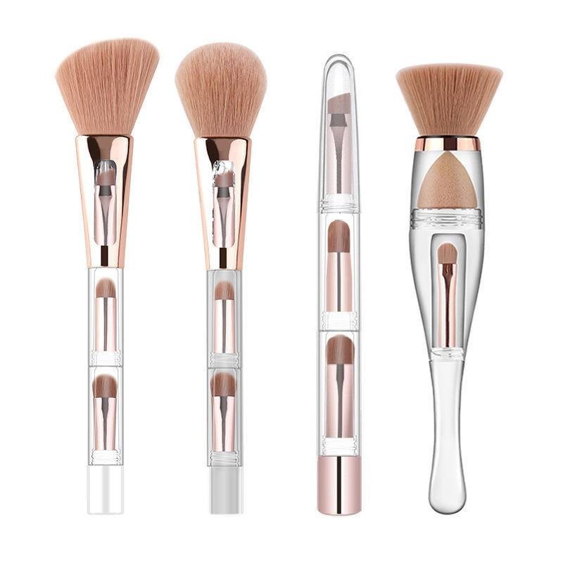 [NAOA] Conjunto de Escova de Maquiagem Três em Um Conjunto de Escova de Maquiagem Quatro em Um Blush Foundation Loose Powder Brush Makeup Brush