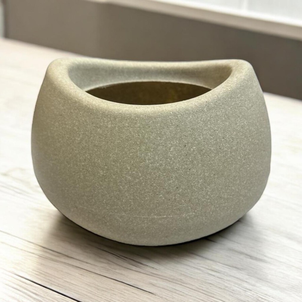 Vaso Oval Texturizado N12 Cor Cimento 1,9L Nutriplan em Oferta na Shopee