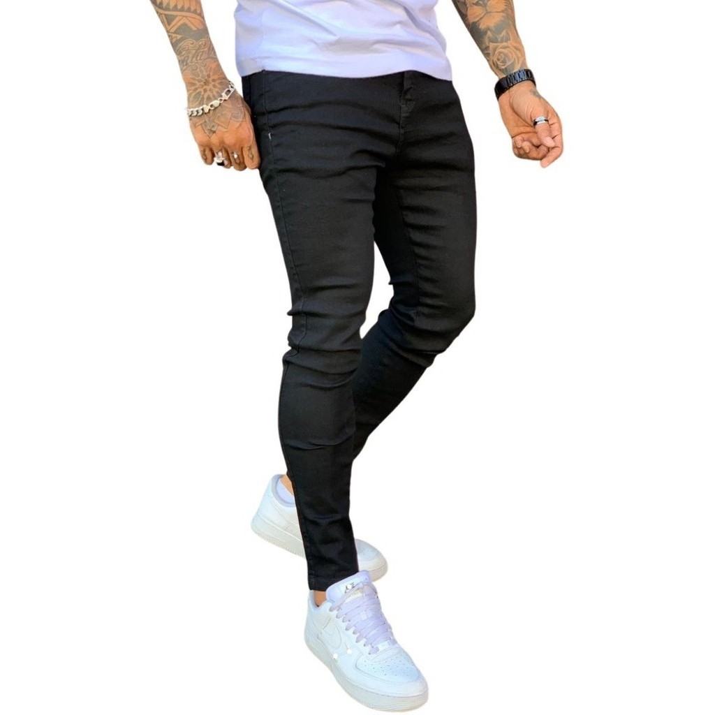 Calça Jeans Masculina Com Estica Muito bonito masculino jeans entrega rrapido
