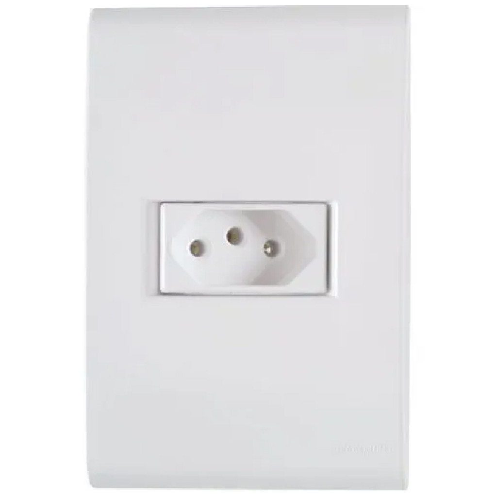 Conjunto Tomada 2P+T Branca 250V C/Placa 4x2 Tramontina - Home Appliances