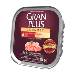 Ração Úmida GranPlus Gourmet Para Gatos Filhotes Patê Frango 100g
