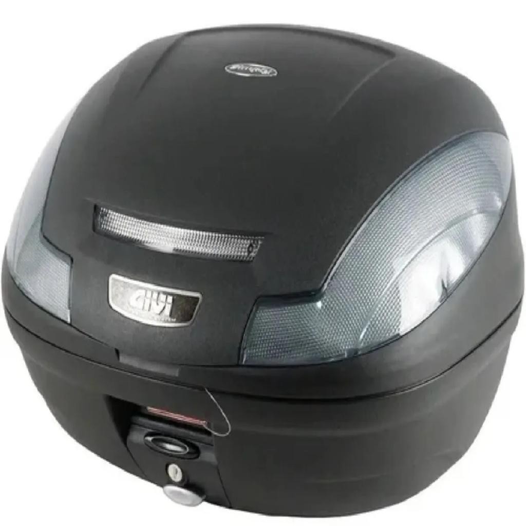 BAULETO BAU MALA MALETA MOTO GIVI 47L MONOLOCK SIMPLY FUME E-470NT CABE 2 CAPACETES TITAN FAN YBR