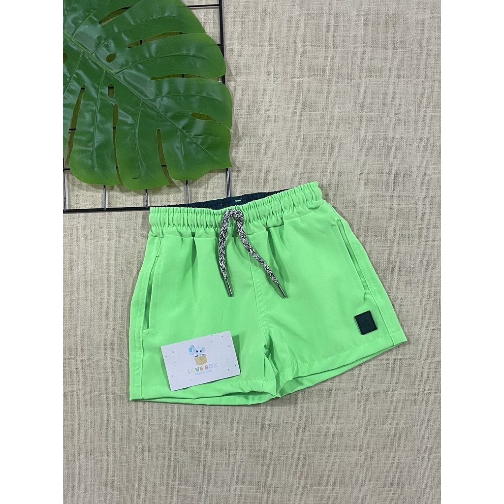 Shorts Infantil Menino Verão Up Baby Nylon Verde Neon