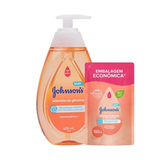 Sabonete Líquido Johnson's Baby Cabeça aos Pés 400ml + Refil Sabonete Líquido Johnson's Baby Cabeça aos Pés 180ml em Oferta na Shopee