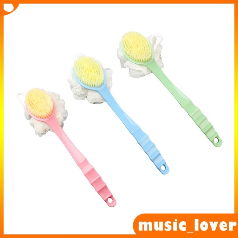 [Music_lover] 2xLong Handle Back Shower Brush Scrubber Ergonômico Para Pés De Banho Masculino E Feminino