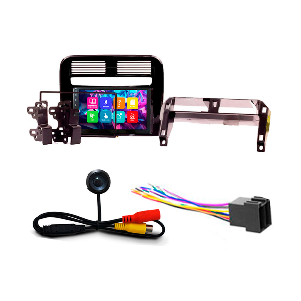 Kit Multimidia 7 Pol Punto 2008 2009 2010 2011 2012 Espelhamento Android Ios 2 Din Black Piano Duto de Ar Camera Ré em Oferta na Shopee