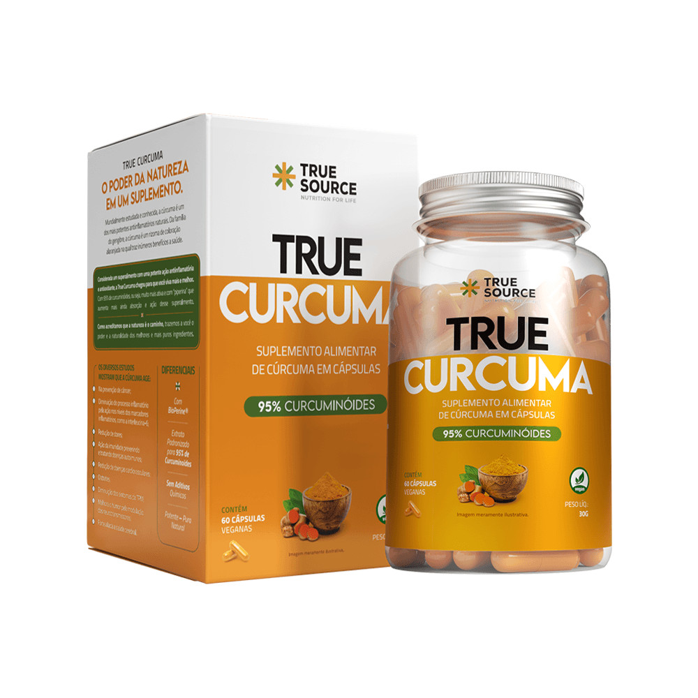 True Cúrcuma 60 Capsulas True Source em Oferta na Shopee