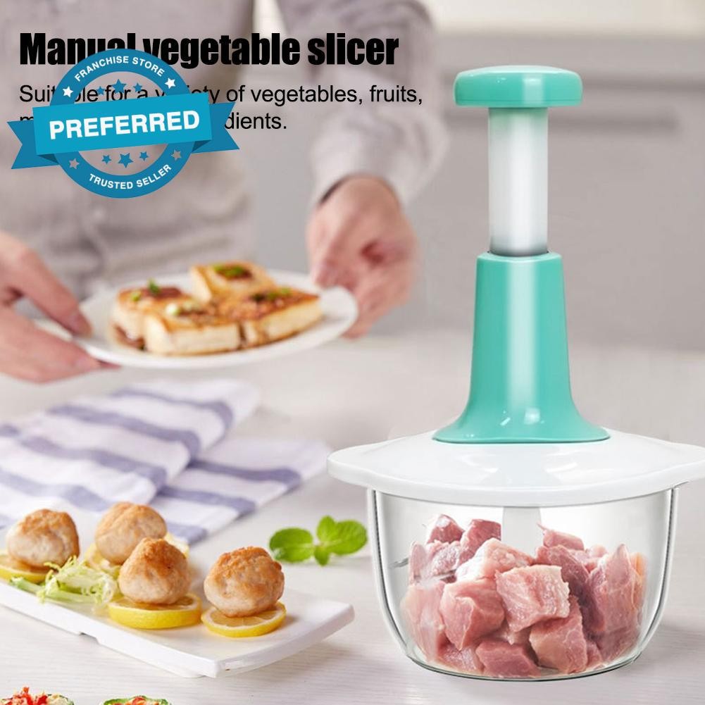 Picador Misturador Manual De Alimentos Cebola Ferramenta Cortadora De Alho Cozinha Z3v2