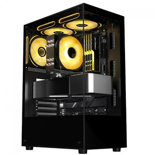 Gabinete Gamer Liketec Heydar Dark, Mid Tower, Cube Design, ATX, Vidro Temperado, Preto, Sem Fan, LC-CB-HEYDAR-2084 em Oferta na Shopee