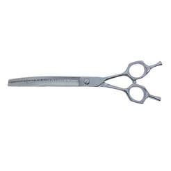 Tesoura Semi-Dentada Curva Para Banho e Tosa Hydra Glow 7"