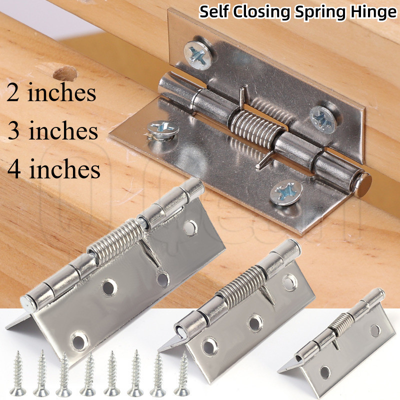 Dobradiça De Mola De Auto-Fechamento De 2/3/4 Polegadas-Porta Dupla Face Dedicada-De Aço Inoxidável-Fechador Automático-Para Armários De Janelas Caixa De Jóias-Ferragens Domésticas em Oferta na Shopee