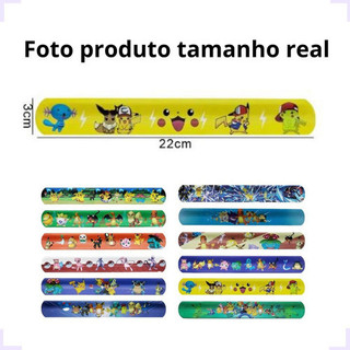 Pulseira Pokémon Pikachu E Sua Turma Coloridos Infantil Presente Lembrancinha Aniversário Desenho Animado