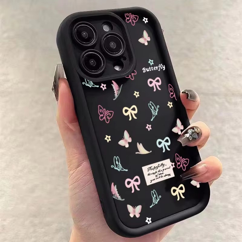 Capa De Telefone Para Samsung Galaxy A16 5G A25 5G A15 A35 A55 A24 4G Flores Com Laço Fofo A05S A05 A32 A14 A34 A52 A52S