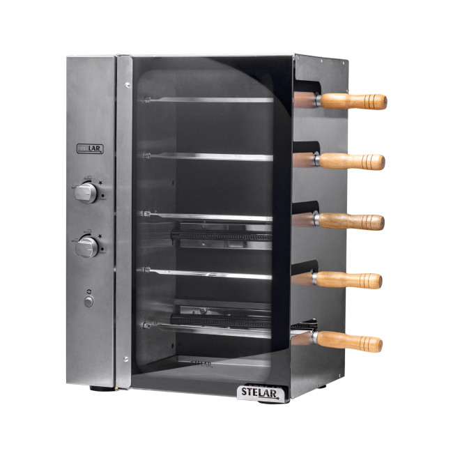 Imagem Churrasqueira a Gás 5 Espetos Rotativos Stelar Vertical G5