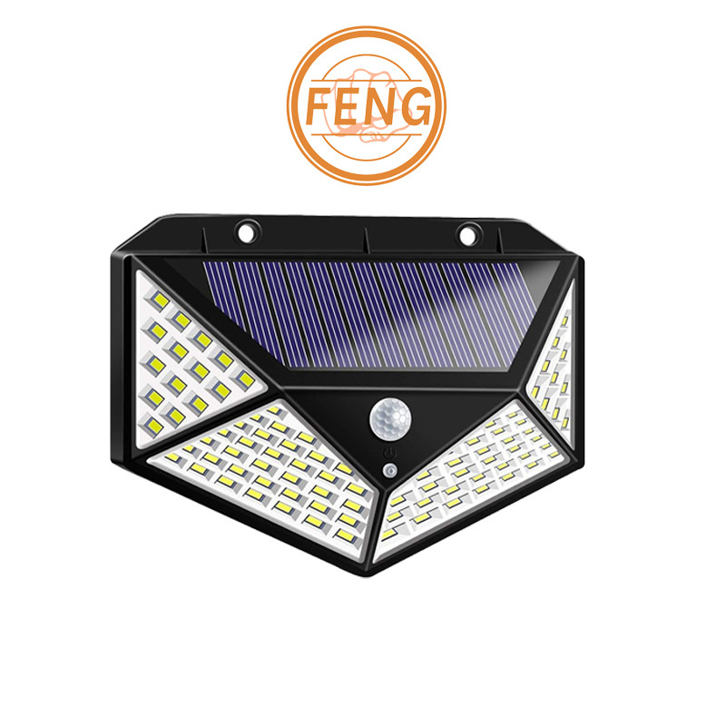 Luminária Solar 100 Led Com Sensor Para Jardim Externa Prova D'água Luz Led Solar Lâmpada em Oferta na Shopee