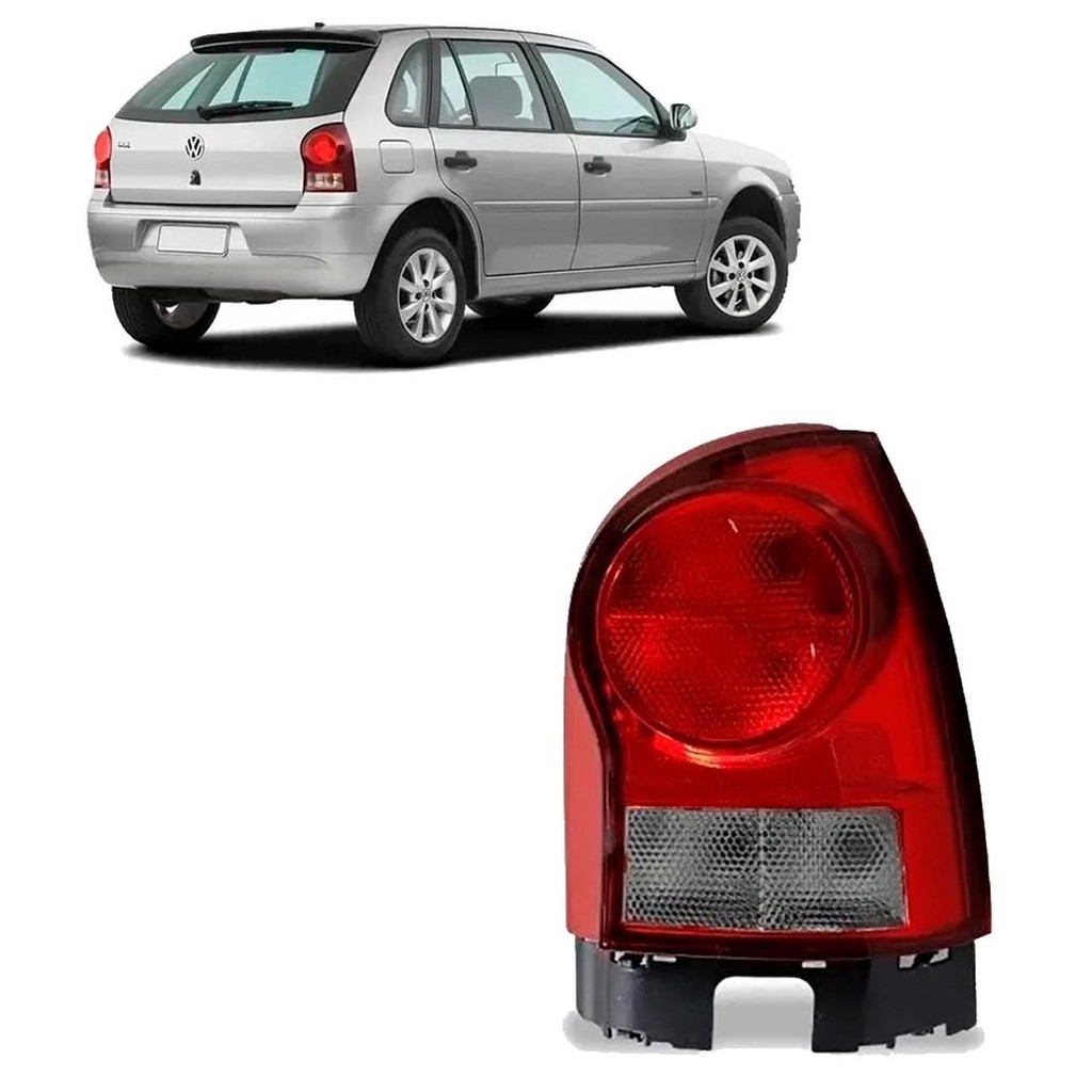 Lanterna Fume Gol G4 2006 a 2011 Aba Vermelha Direito
