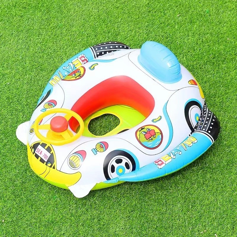 (Baratinha)Boiá infantil Carrinho de natação flutuante Com Volante para Piscina e  Parque aquático