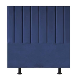 Cabeceira De Cama Solteiro Box 100 Cm Paolla Suede azul Marinho