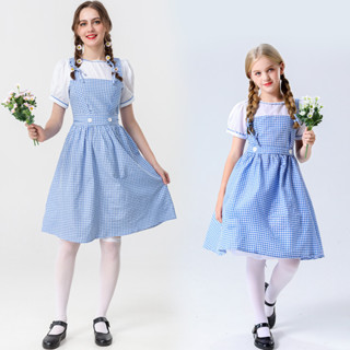 O Mágico De Oz Traje Lucy Alice Vestido De Princesa Para Mulheres Empregada Com Gravata Borboleta Acessórios De Cabelo De Halloween em Oferta na Shopee