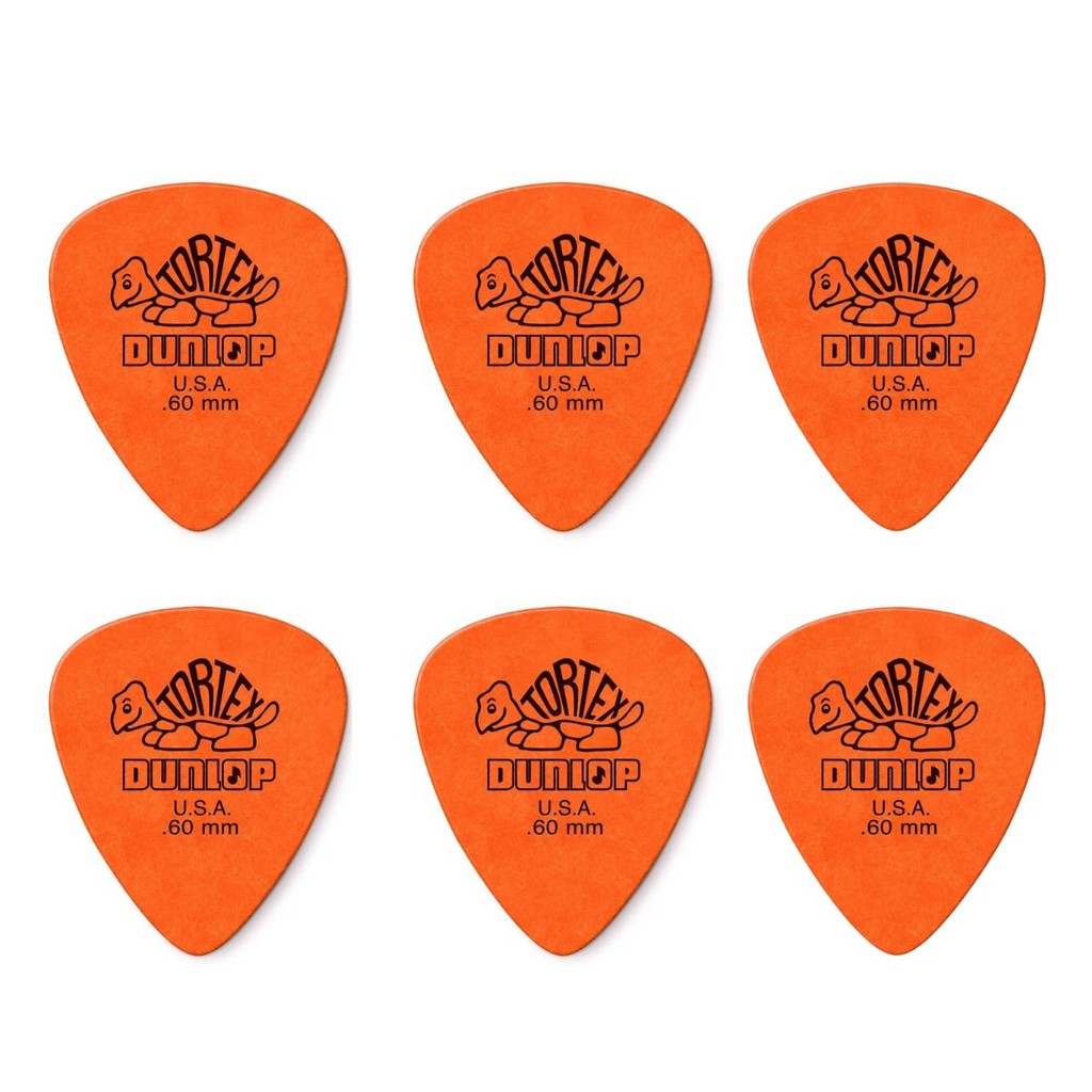 Kit com 6 Palhetas Tortex 0,60mm Dunlop