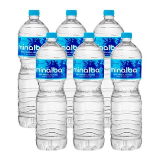 ÁGUA MINERAL MINALBA  SEM GÁS 1,5L PACK C/6UNID em Oferta na Shopee
