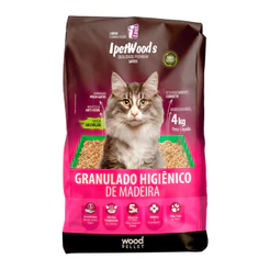 Granulado Higiênico De Madeira Para Gatos Ipet Woods 4kg