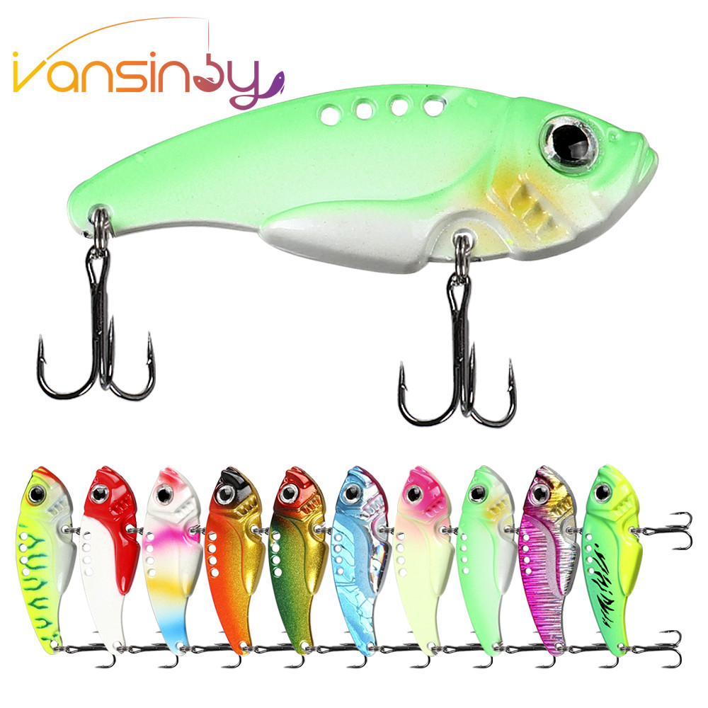 7g-15g Colher De Gabarito De Pesca Isca VIB Lâmina De Metal Iscas Crankbaits Para Truta Baixo Salmão De Água Doce Salgada