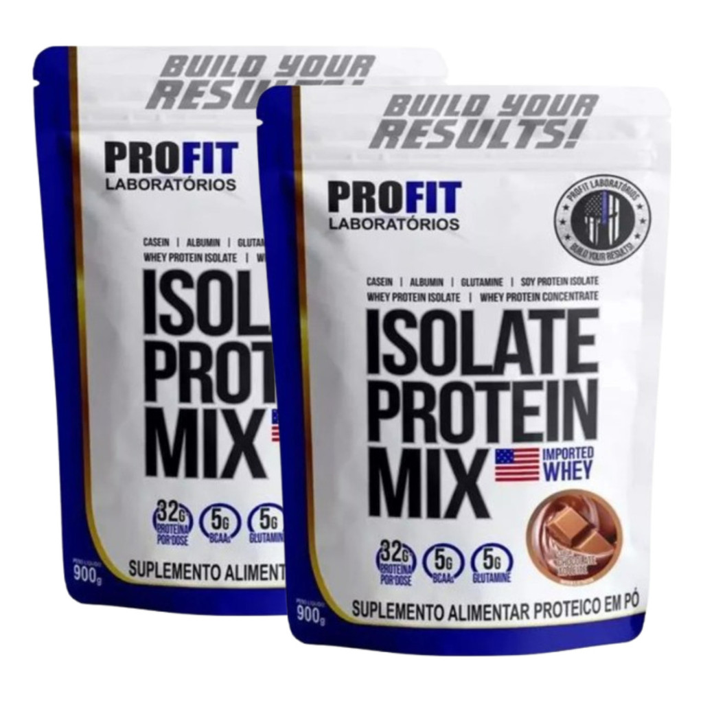 Combo 2x Whey Isolate Protein Mix Refil 900g - Profit Suplementos